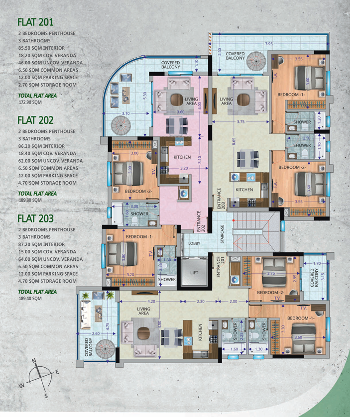 Penthouse w livadia, Cypr, 87.20m² - obraz 8