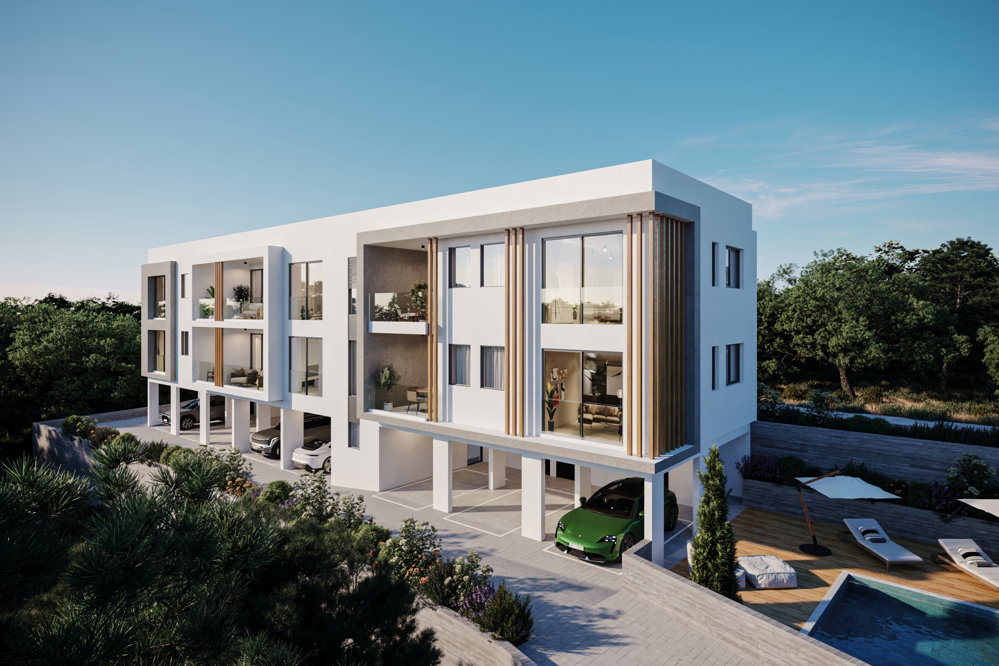 Apartament z 2 sypialniami, 77.00m² w chlorakas, Cypr [ID: 0602-239528]
