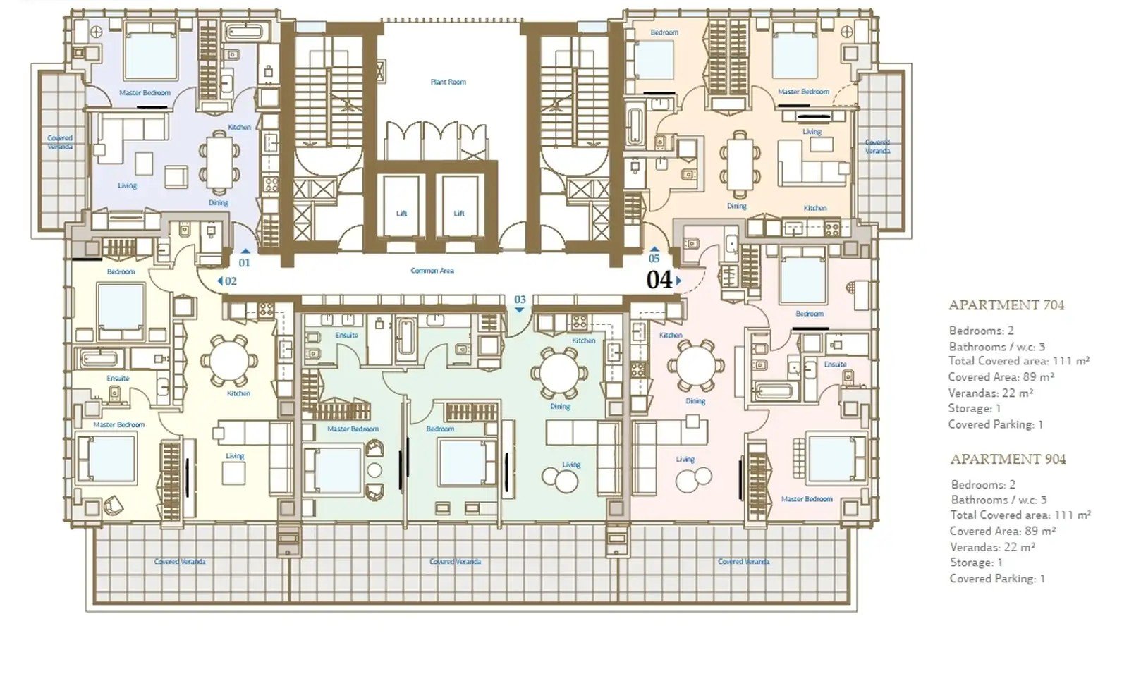 Квартира в germasogeia-tourist-area, Кипр, 89.00м² - изображение 16